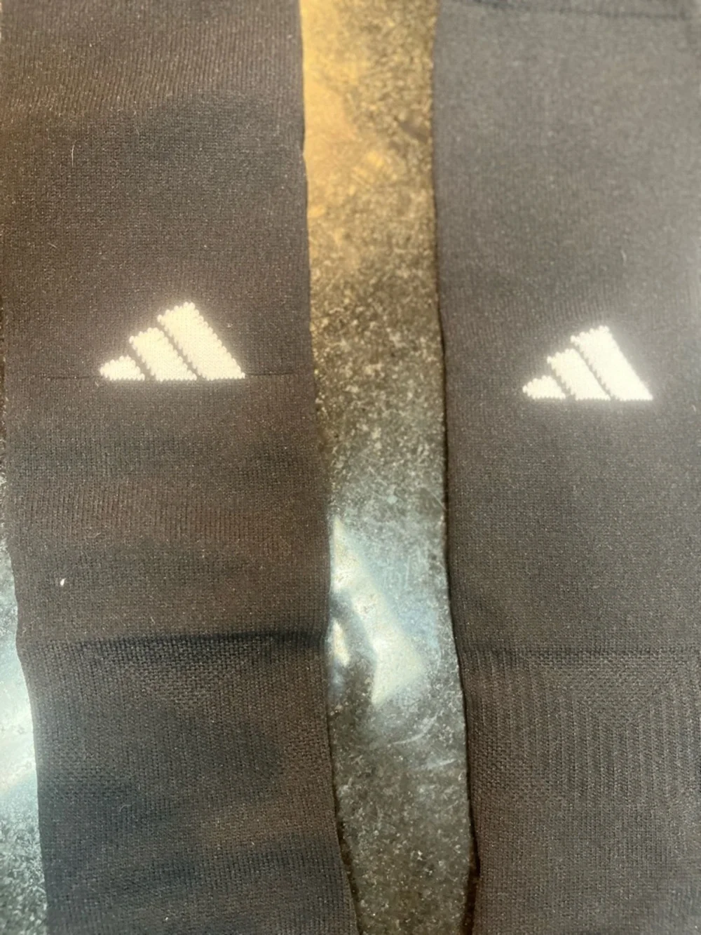 Adidas Black Performance Crew Socks with White Logo - Men's